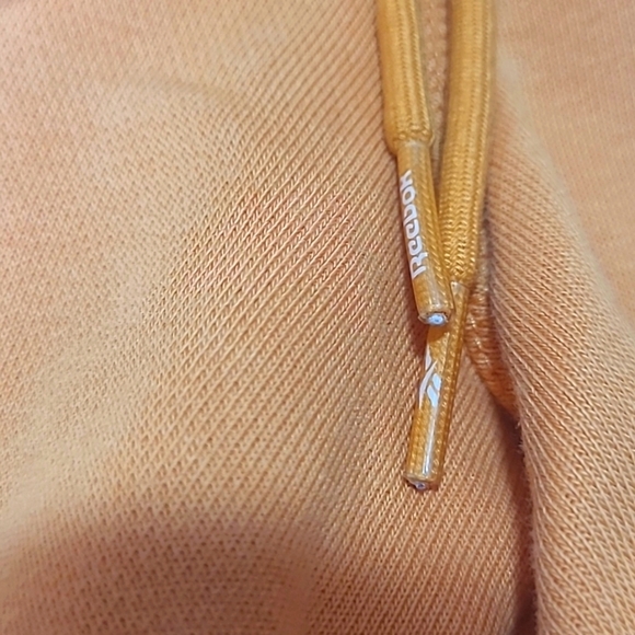 Reebok Identity French Terry Shorts | Peach Orange Drawstring Women’s XS - Picture 6 of 10